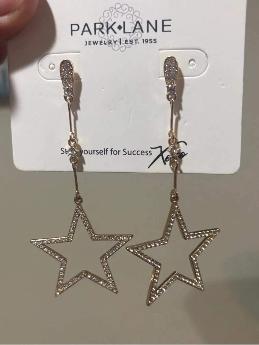 Park Lane “Twinkle” Gold Star Outline Dangle Earrings